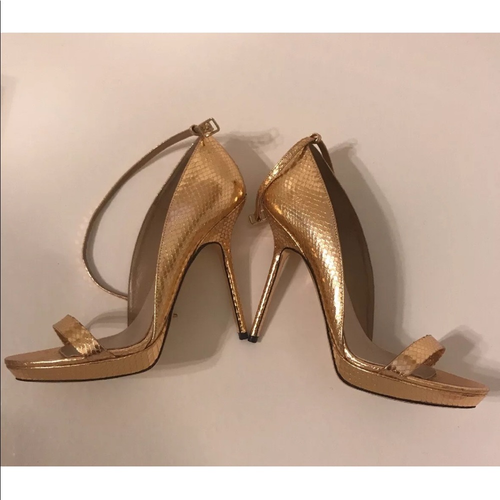 Burberry rose gold sandals size 8